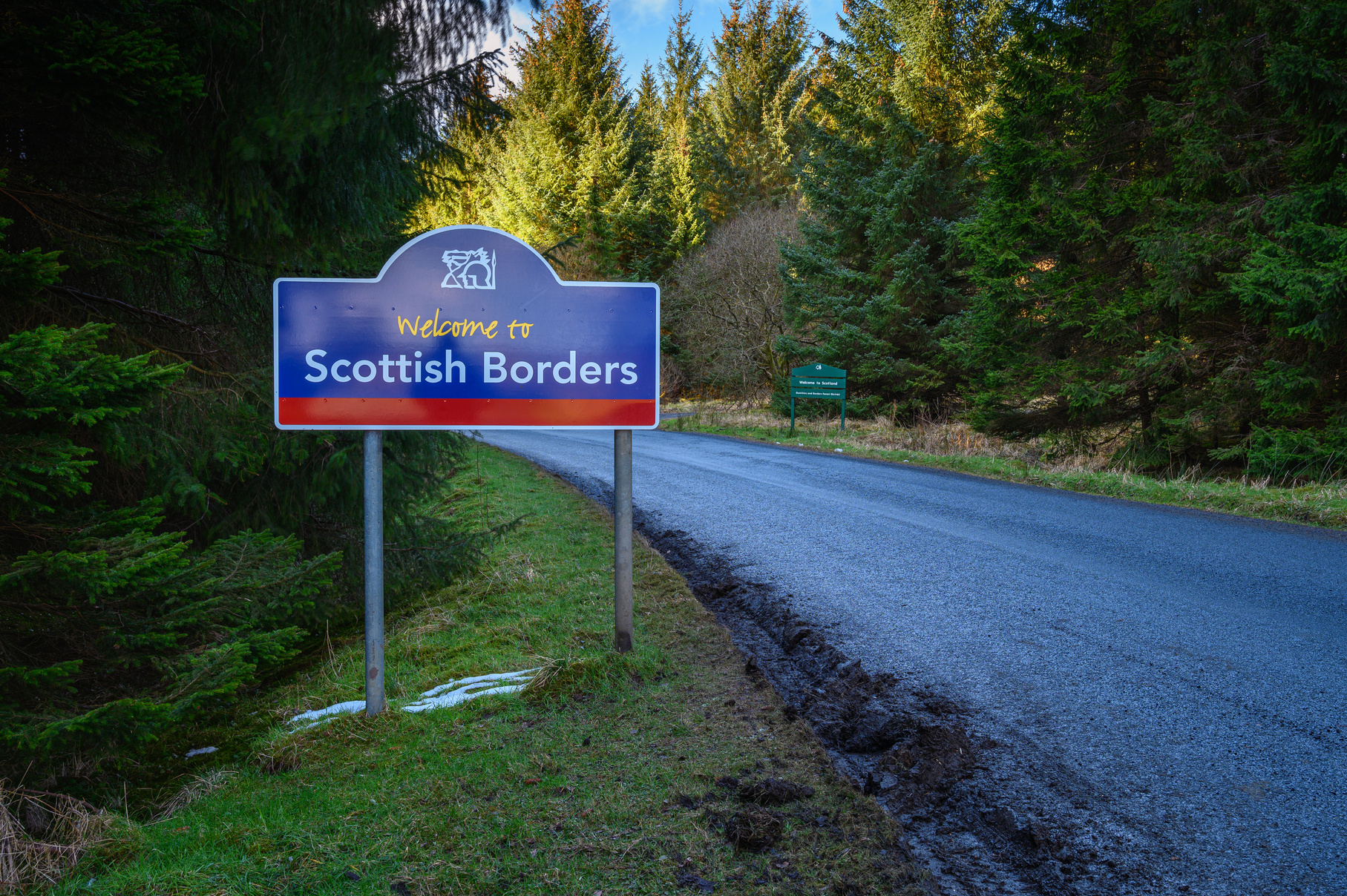 Marker Sign for the Scottish Border